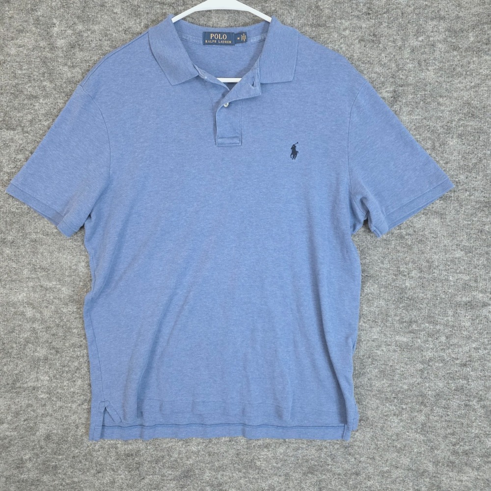 Polo Ralph Lauren Shirt Mens‎ Medium Blue Classic Fit Short Sleeve Casual Polo